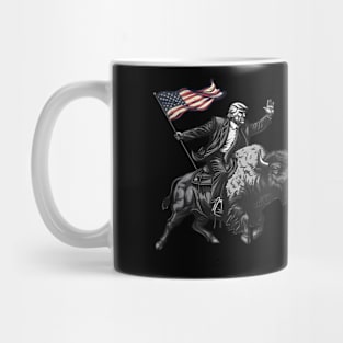 Donald Trump Rides A Bisonbuffalo Mug